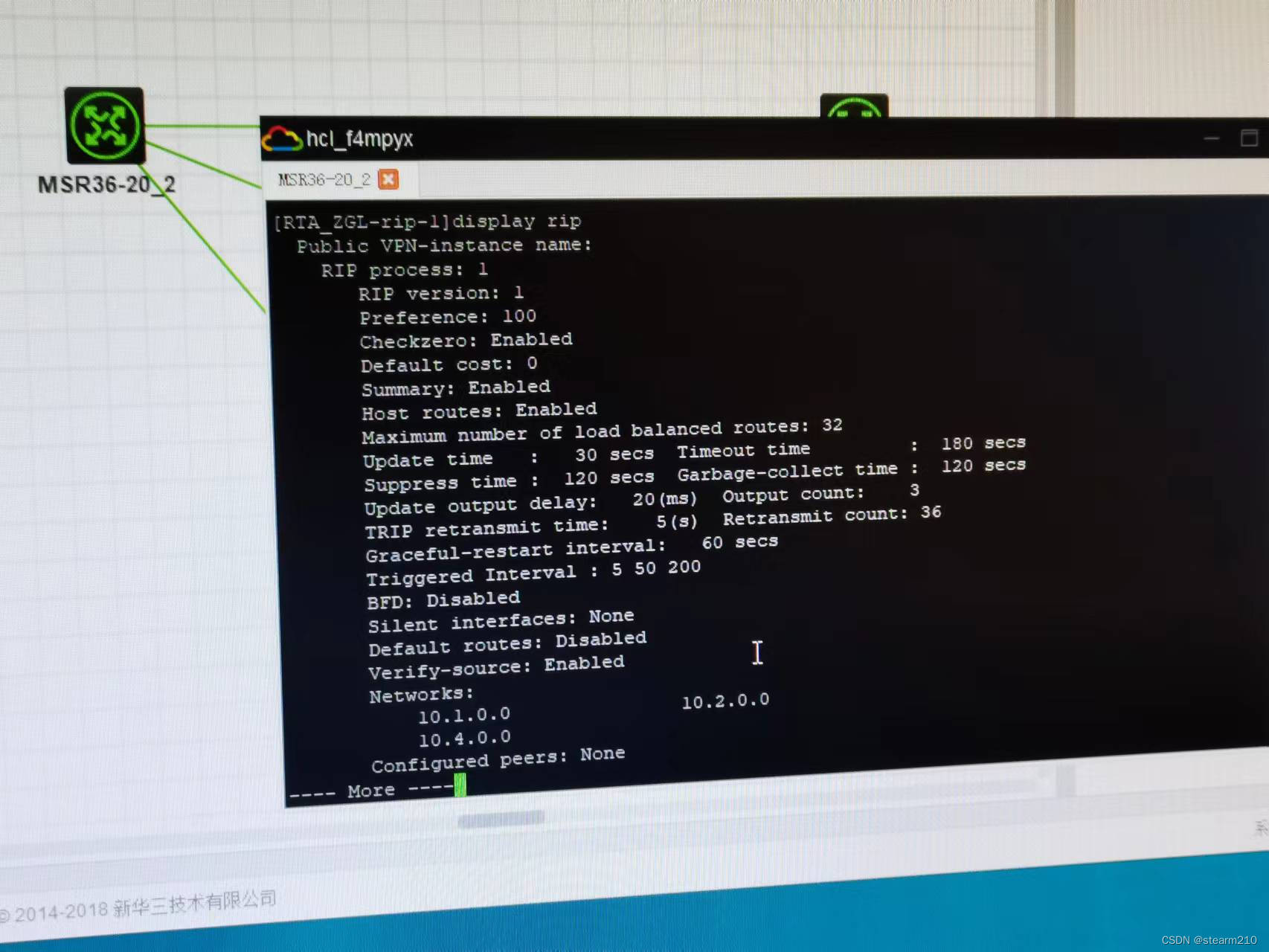 Display Rip 计算机网络 实验五 RIP与OSPF实验(网络层算法)_rip ostf实验-CSDN博客