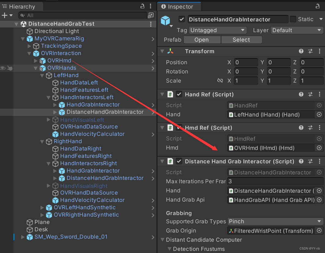 Unity Meta Quest 一体机开发(十一):【手势追踪】远距离抓取_我在unity中使用了meta xr 开发包,现在我通过 ...