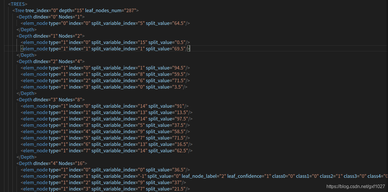 RF模型XML