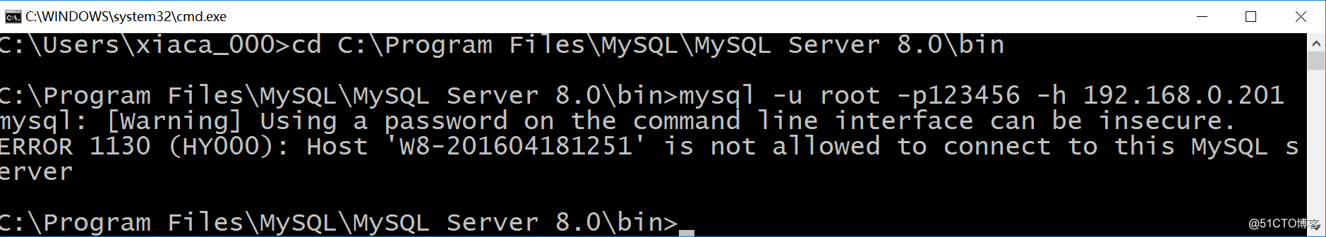 mysql8.0 Server 在Windows平台中的安装、初始化和远程访问设置