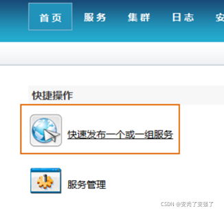 图 7：快速发布一个或一组服务