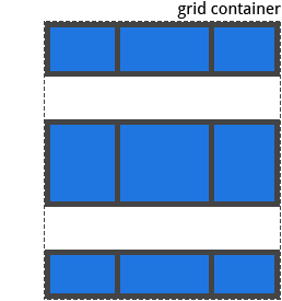 Example of align-content set to space-between