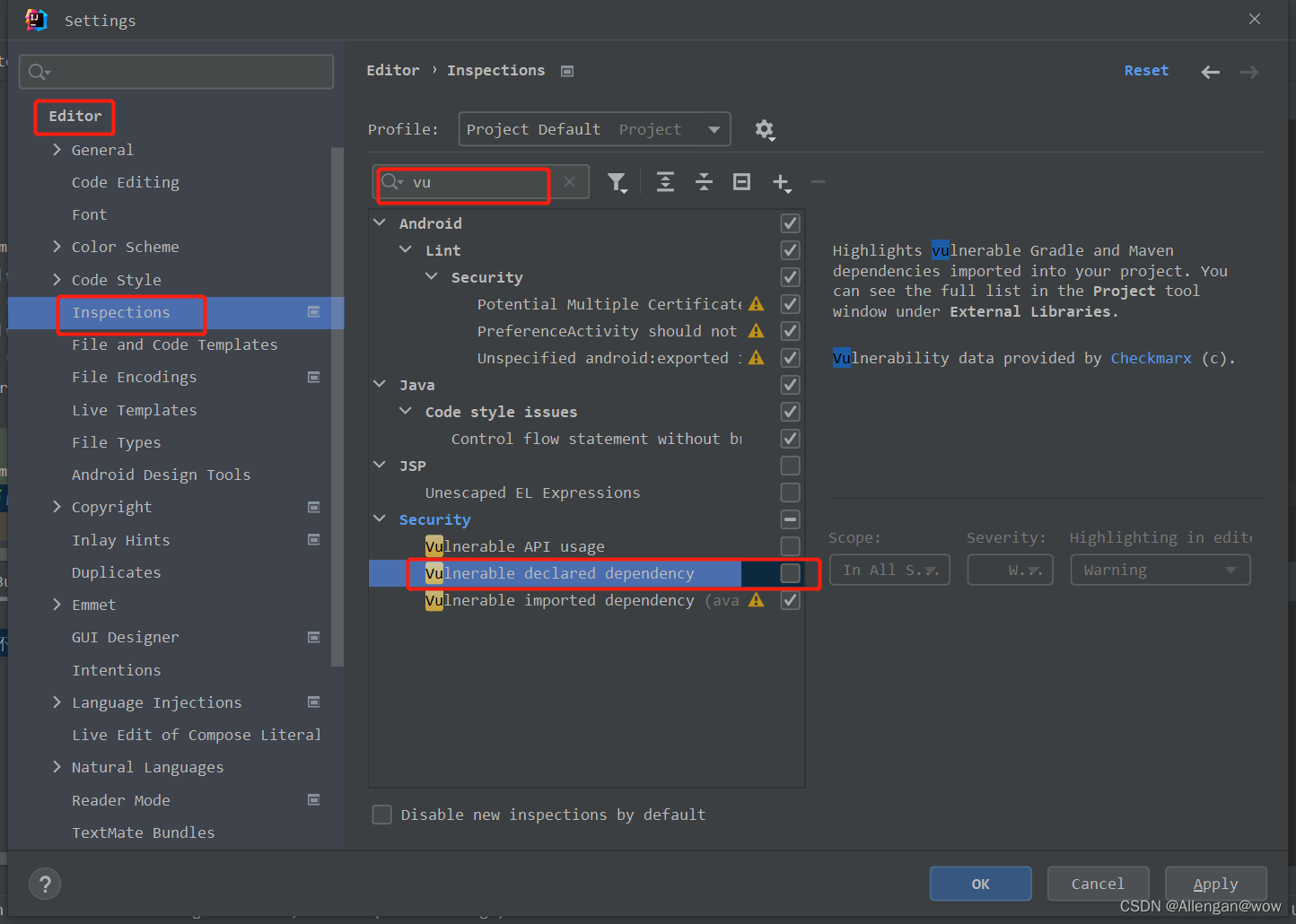 maven中依赖变黄并提示Show vulnerabilities info for xxx.xxxx.xxxx:protobuf-java ...