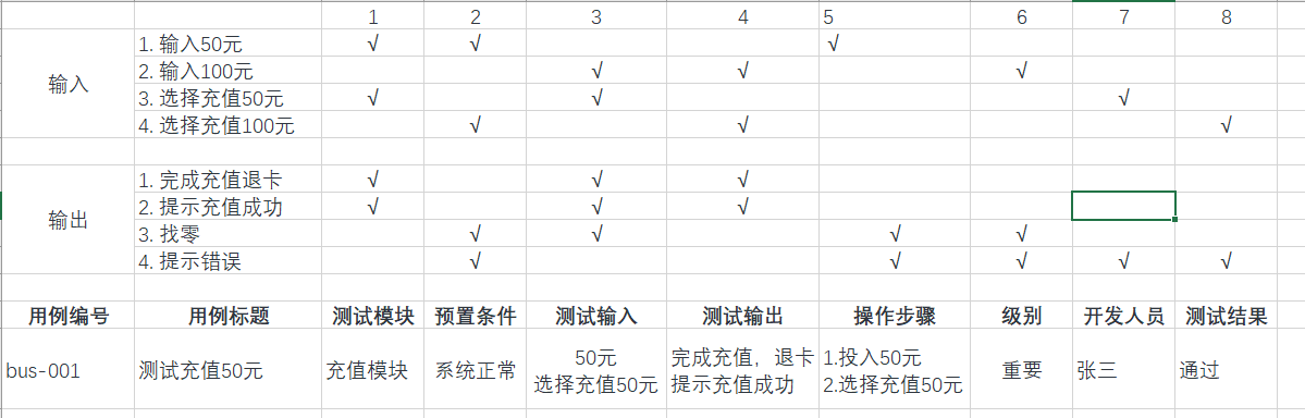 充值测试用例