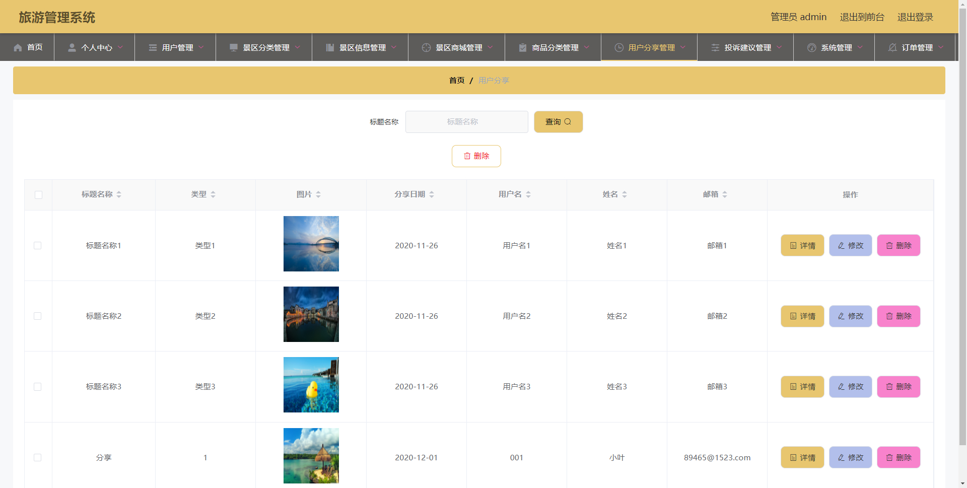 管理员-分享管理
