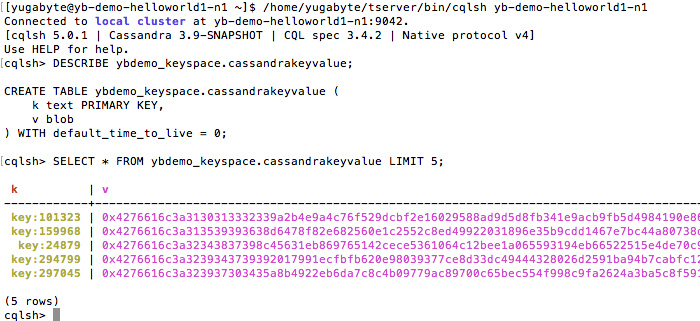 yugabyte cql外壳