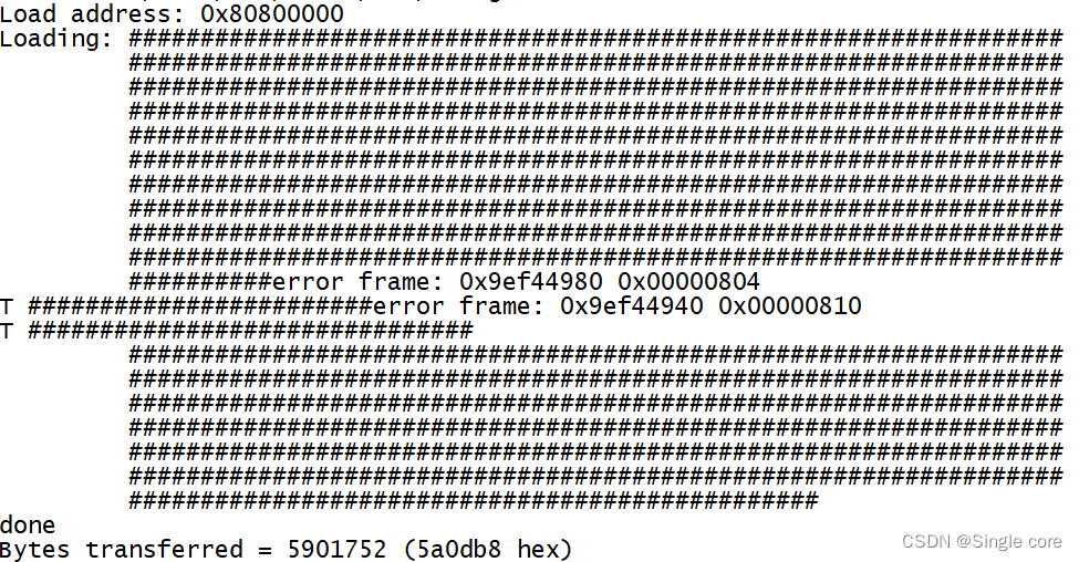 nfs命令下载报错error frame: 0x9ef44980 0x00000804_error