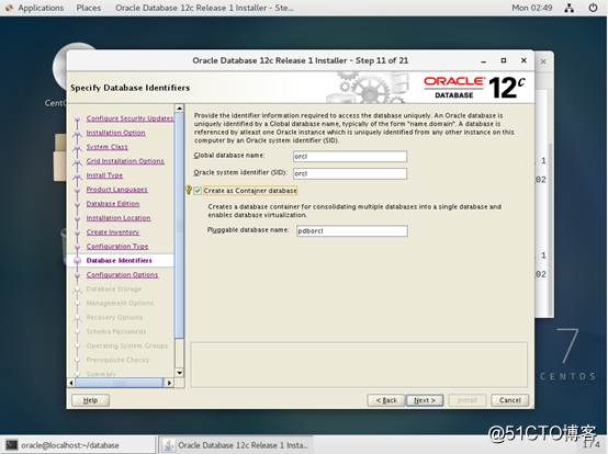 Centos7安装Oracle-12c