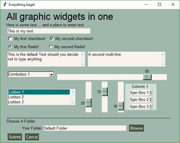 PySimpleGUI advanced custom data entry form