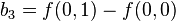 b_3 = f(0,1) - f(0,0)