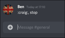 The stop command for the Craig Discord bot