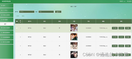 图5-3用户管理界面图