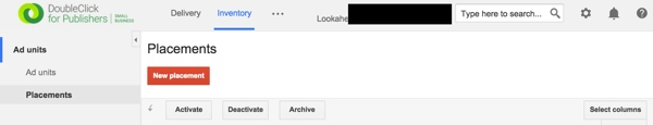 Google DFP展示位置信息中心