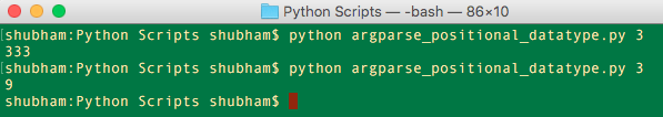 python argument parse example