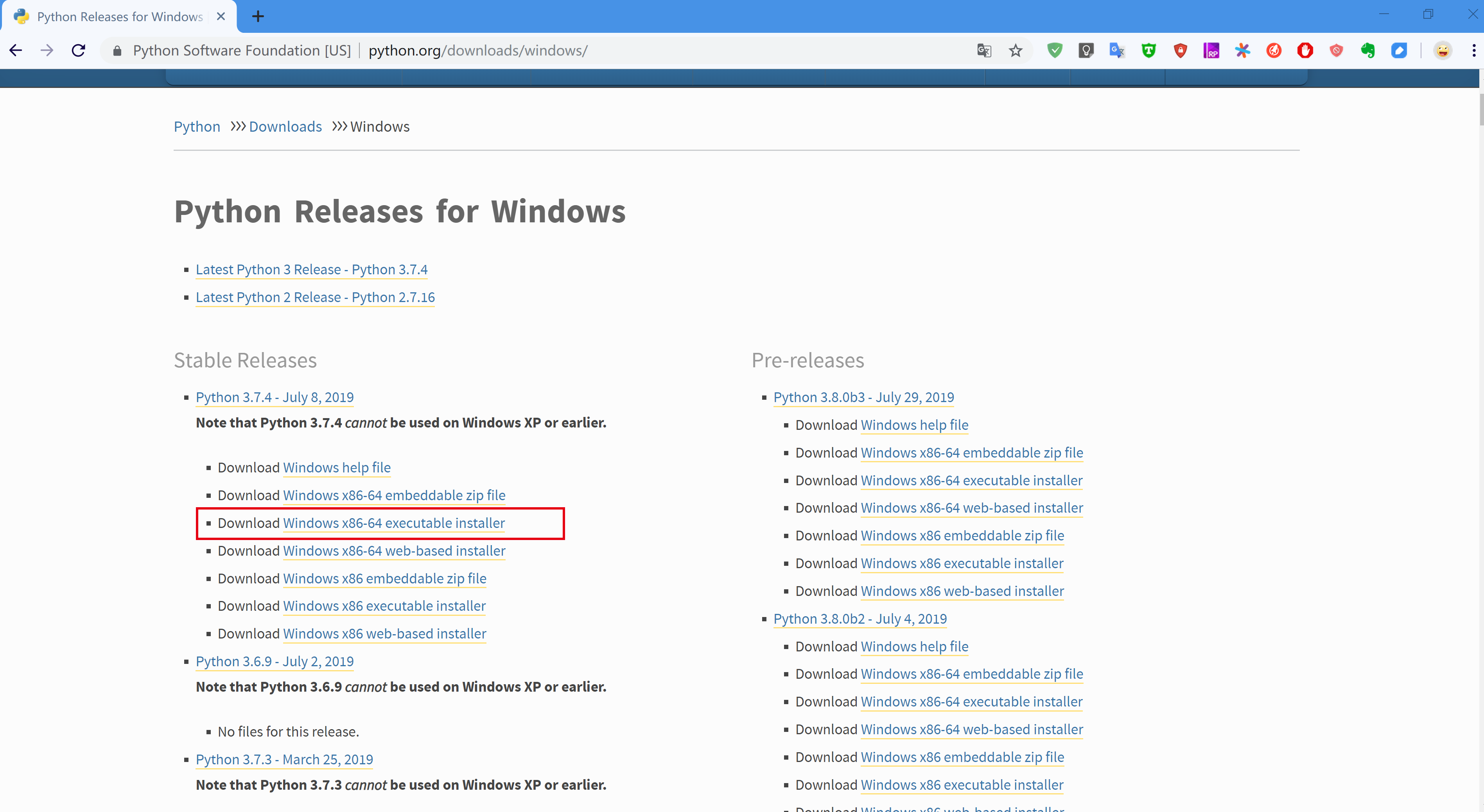 64位Windows版Python解释器 64位Windows版Python解释器