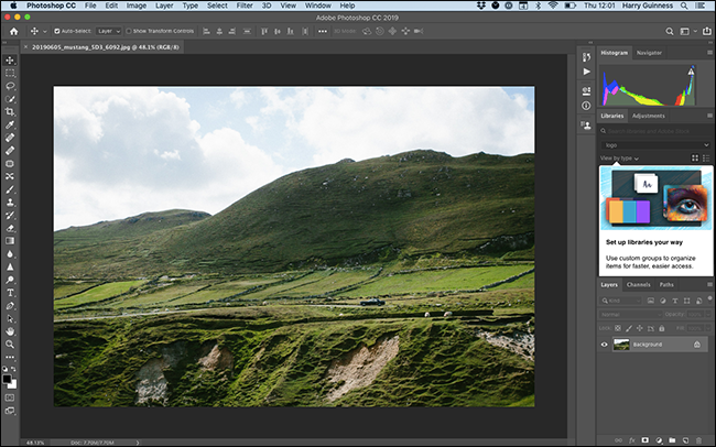 The "Photography" Workspace in Photoshop.