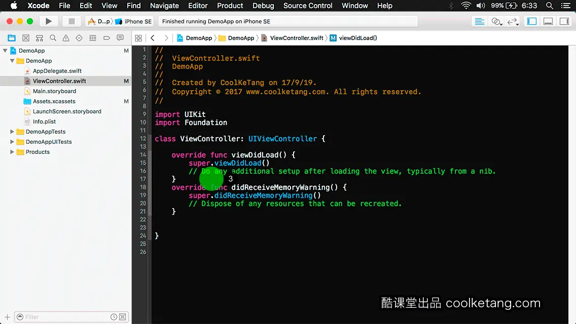 互动教程 for Xcode9 & Swift4-酷课堂