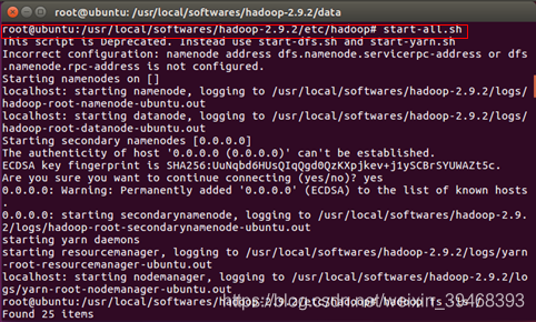 启动hadoop