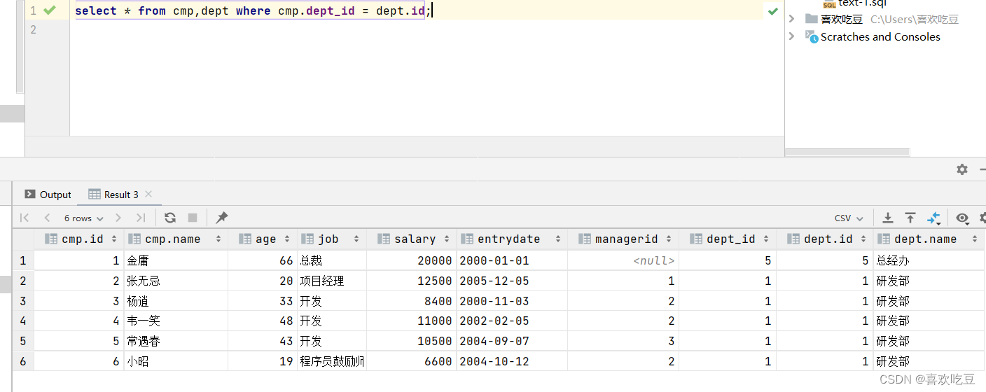 学习MySQL的第五天:多表查询(基础篇)_mysql 左表全表查询-CSDN博客