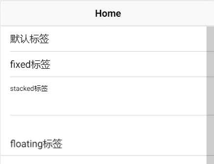 不同的 label 样式