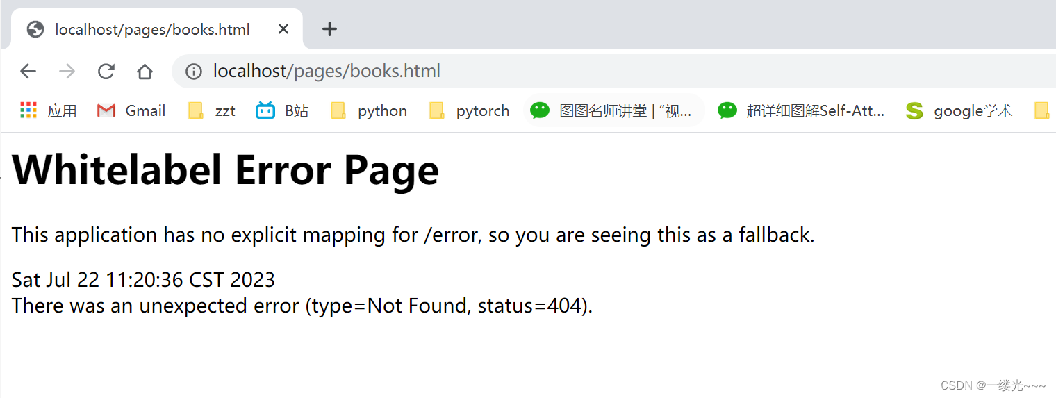 Whitelabel error pagethis application has no explicit mapping for