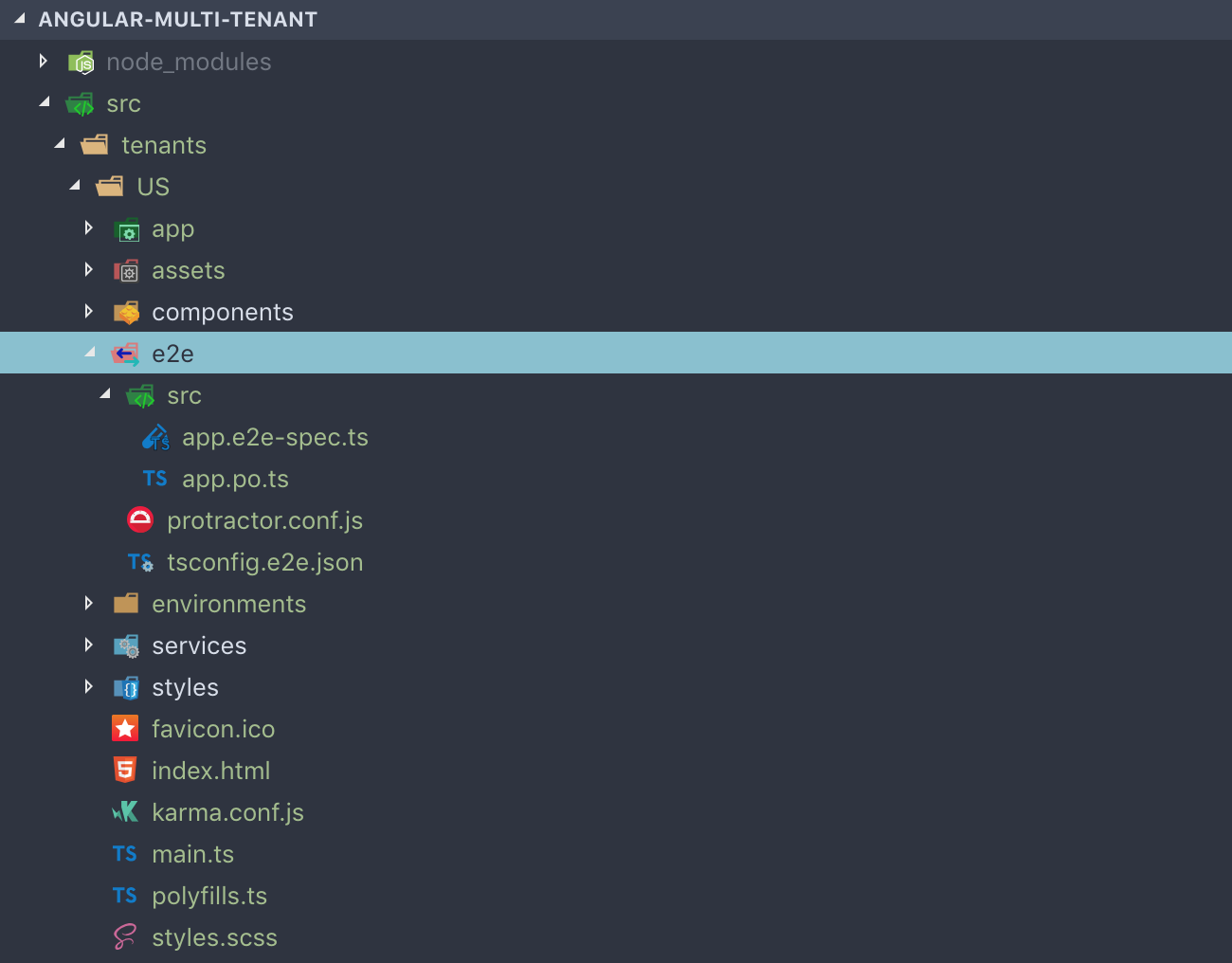 Angular Multi Tenant Project