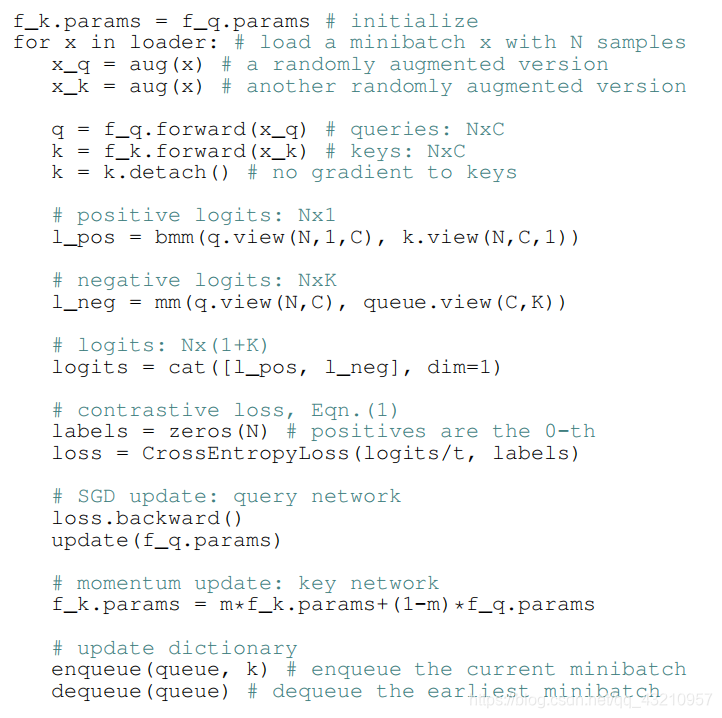 MoCo论文中的Algorithm 1伪代码解读_query encoder-CSDN博客