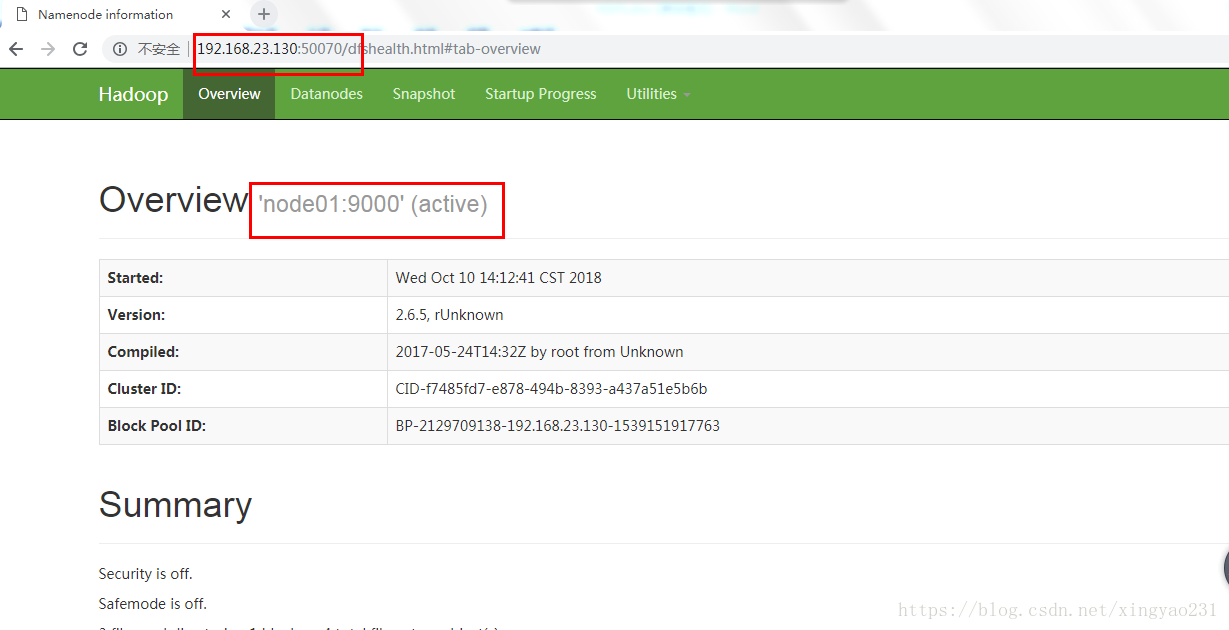 node01 WEB UI