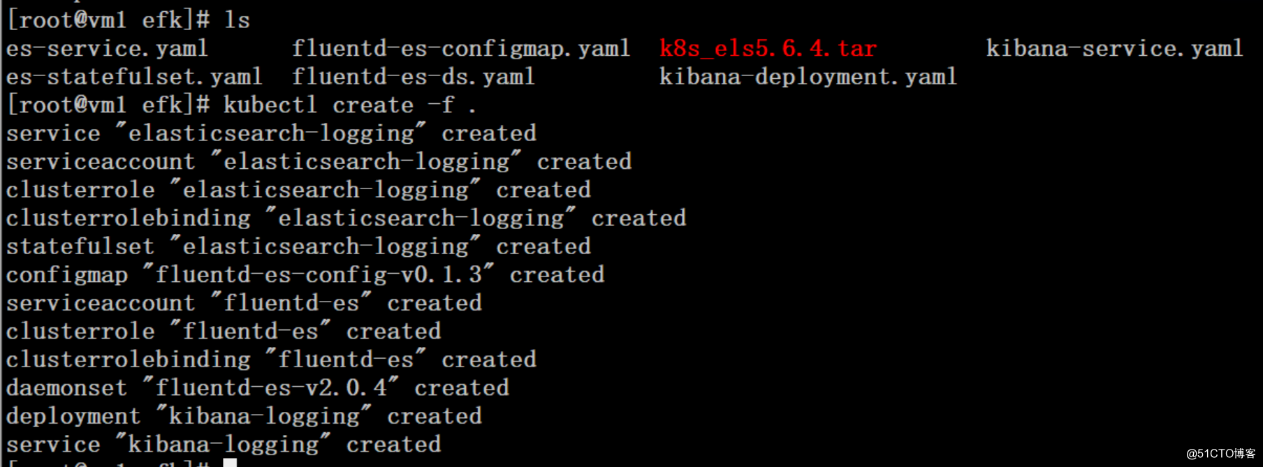 在kubernetes集群中部署efk
