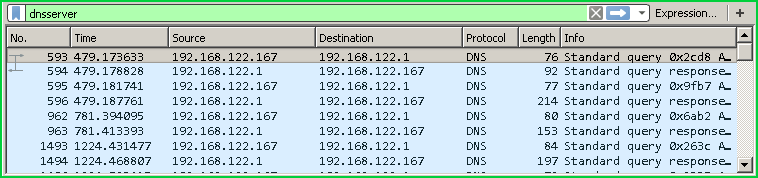 Filter DNS Packets