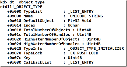 win7 Object Type