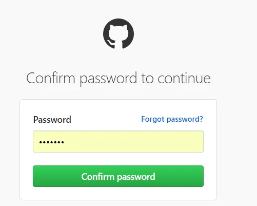 Confirm password