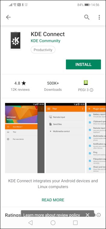 KDE Connect on the Play Store