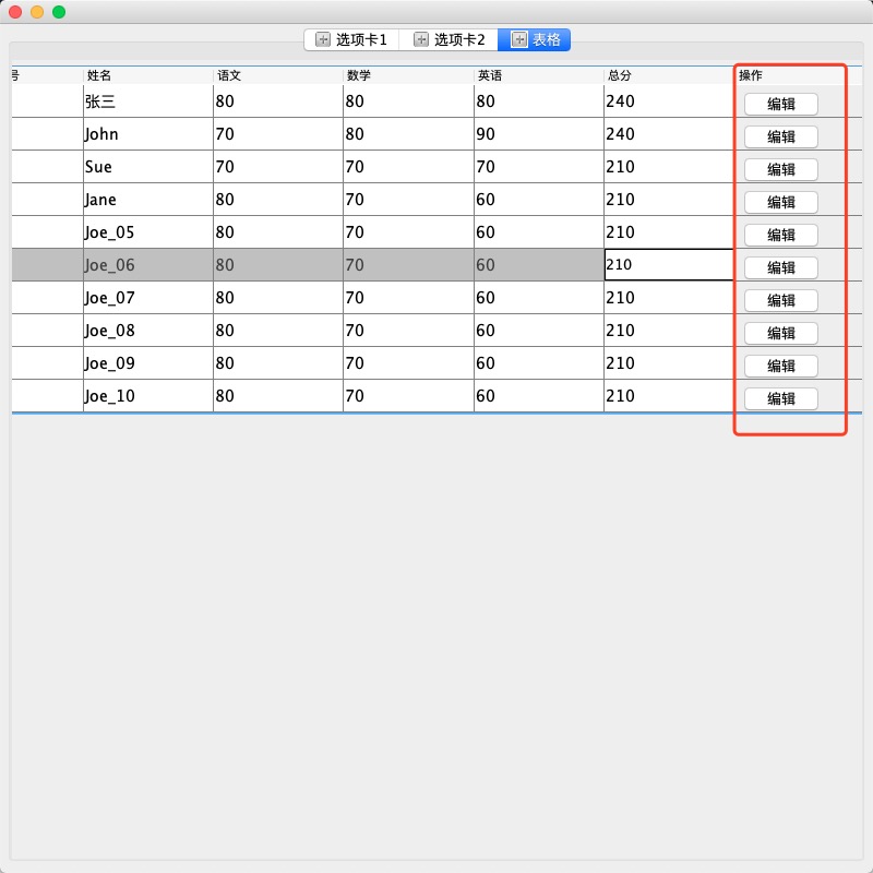 java上GUI表格按钮_Java swing选项卡中有表格,表格中有按钮,按钮按不到-CSDN博客