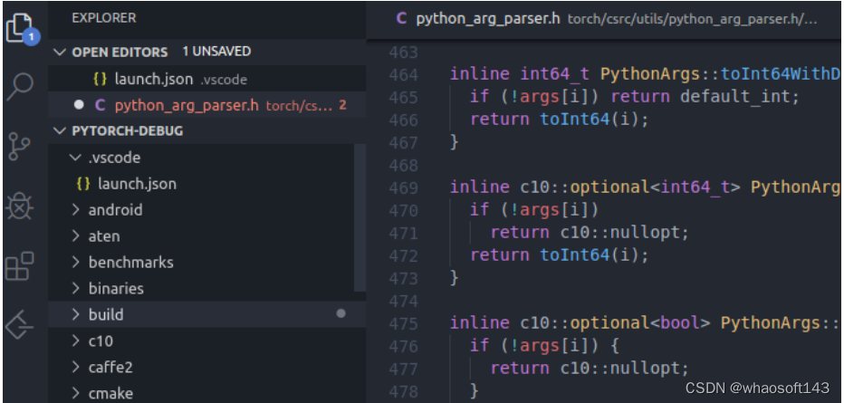 Pytorch的C++部分debug_execute debugger commands using "-exec ",-CSDN博客