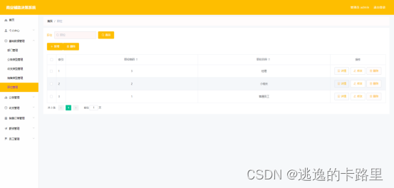 图5.6 职位管理界面