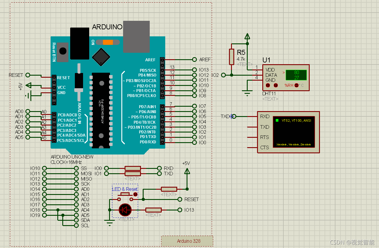 Arduino与Proteus仿真实例-DHT11温度湿度传感器驱动仿真_dht11仿真驱动-CSDN博客