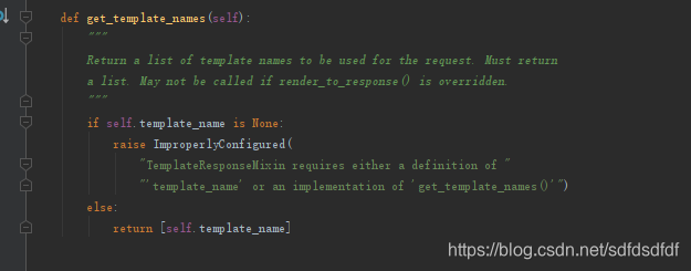 template中的TemplateResponseMixin