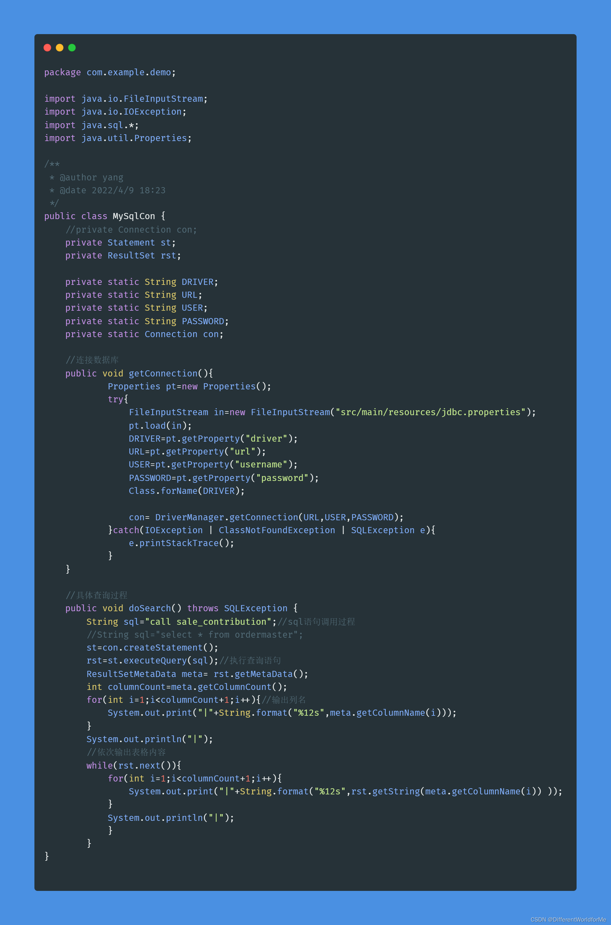 mysql连接数据库