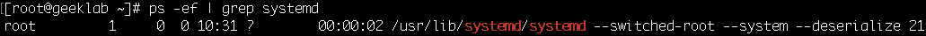 systemd first process started with PID 1 RHEL 7
