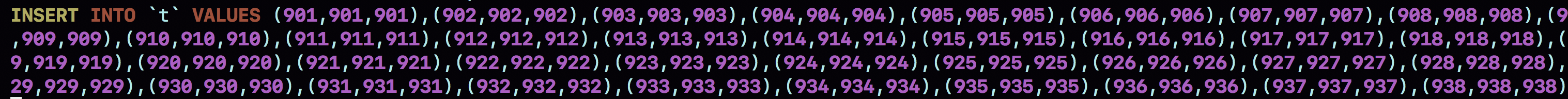 图1 mysqldump输出文件的部分结果