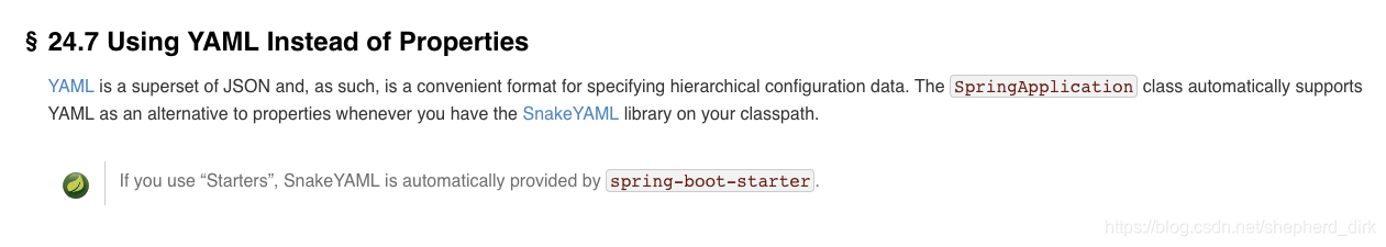 spring boot 官方文档