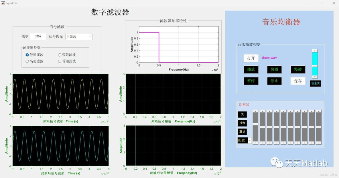 【滤波器设计】基于matlab实现数字滤波器和均衡器设计_MATLAB_02