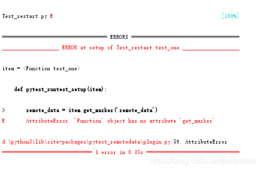 pytest运行报错，AttributeError: ‘Function‘ object has no attribute ‘get ...