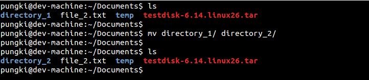Renaming directory