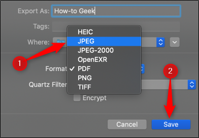 Export as JPEG