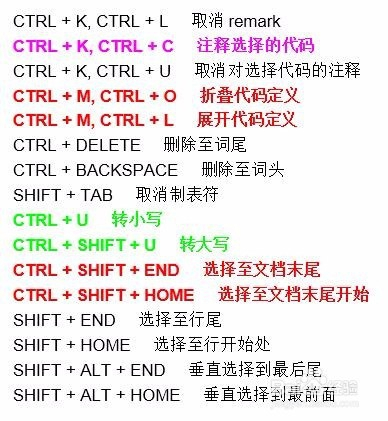 Visual Studio快捷键大全