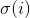 \sigma(i)