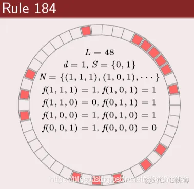 【元胞自动机】保守策略元胞自动机三车道(不开放辅路，软件园影响)交通流模型matlab源码_元胞自动机_09