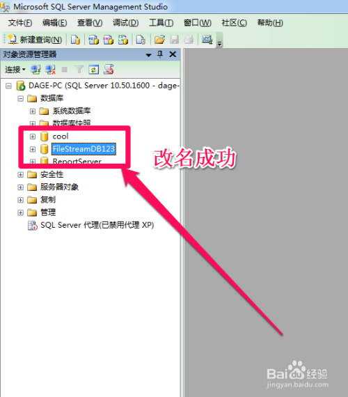 SQL Server2008数据库如何改名